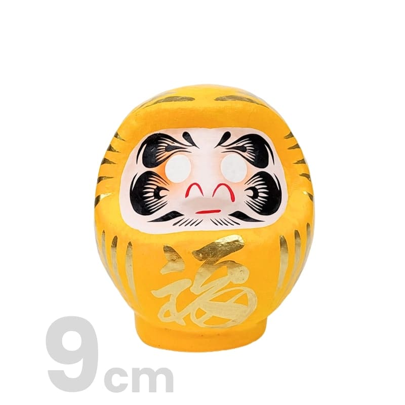Japansk gul daruma 9 till 15 cm 9 cm