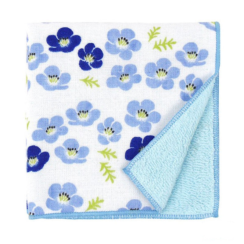 Japansk Handduk - Små Blå Blommor