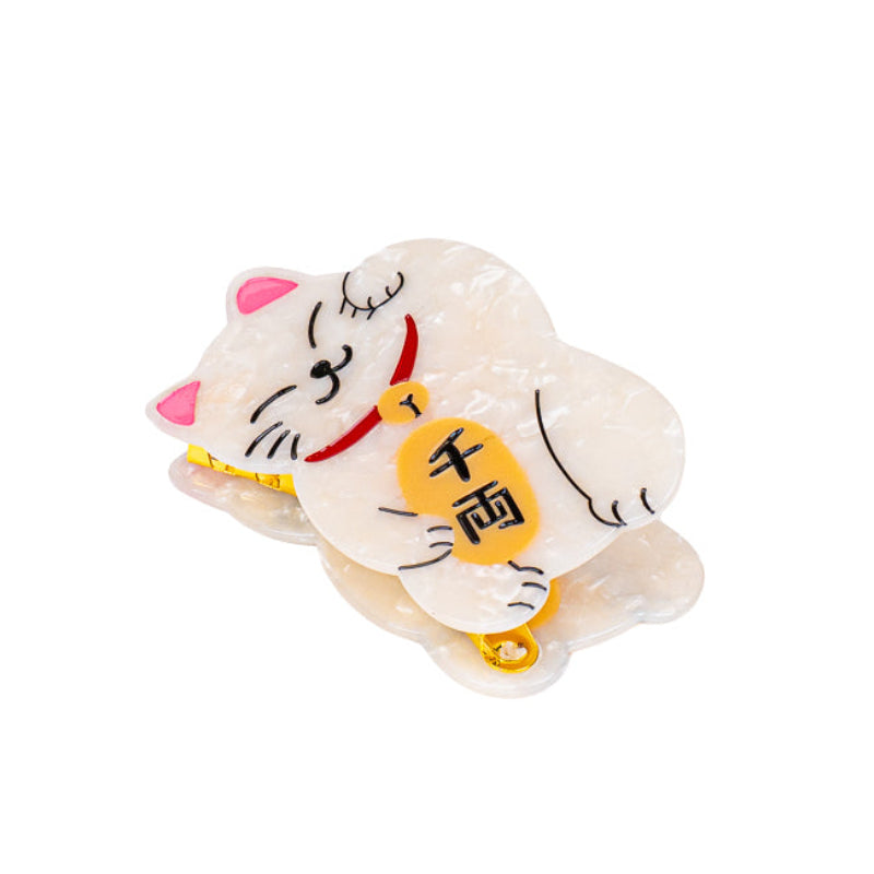 Japansk hårklämma med Maneki-Neko-motiv