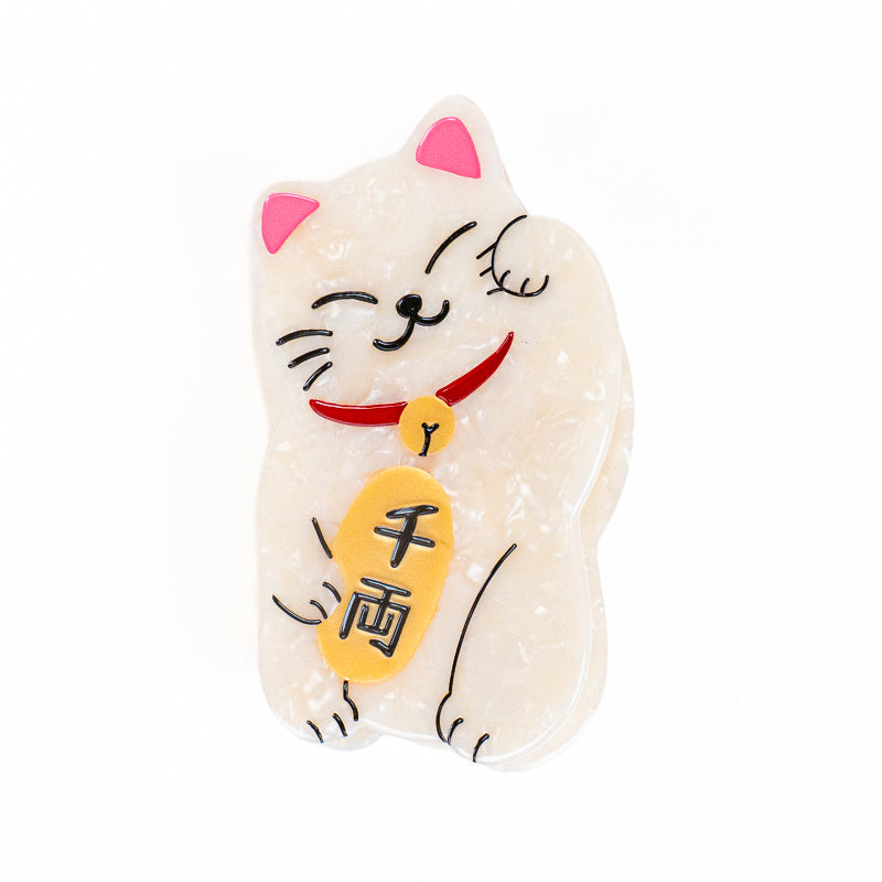 Japansk hårklämma med Maneki-Neko-motiv