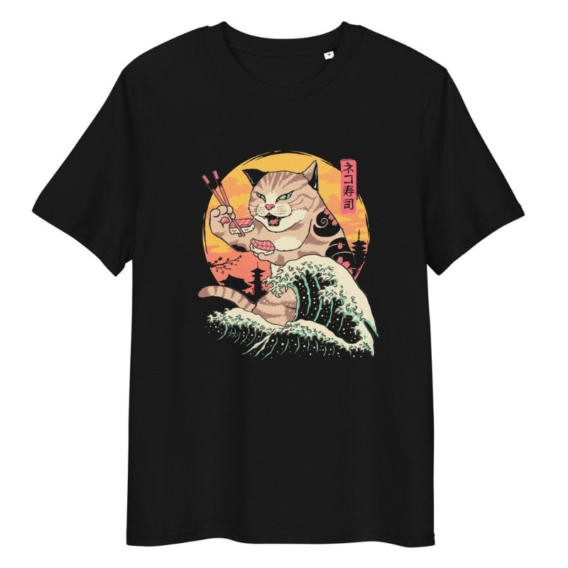 Japansk Kaiju Neko Sushi T shirt S