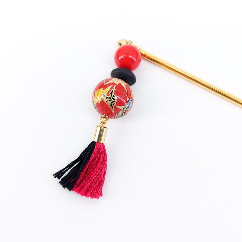 Japansk Kanzashi röd trana