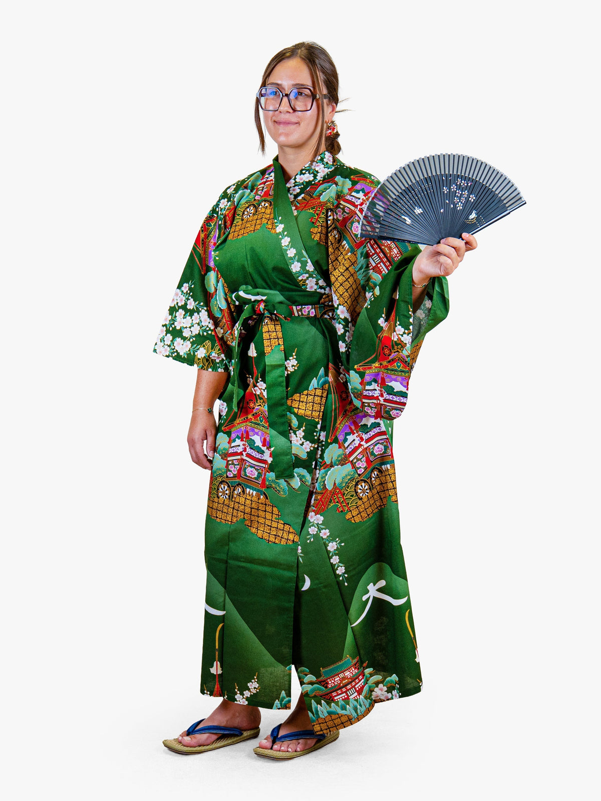 Japansk Kimono Dam – Grön Guruma