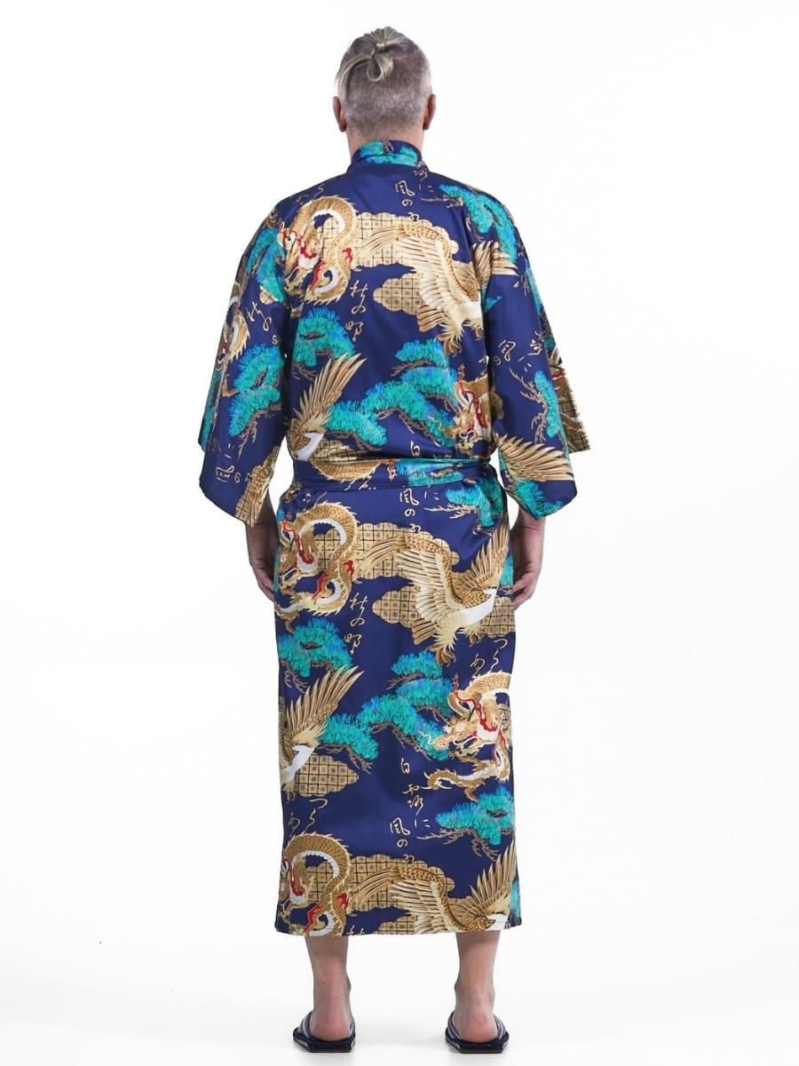 Japansk kimono för män Ryū to Washi En storlek