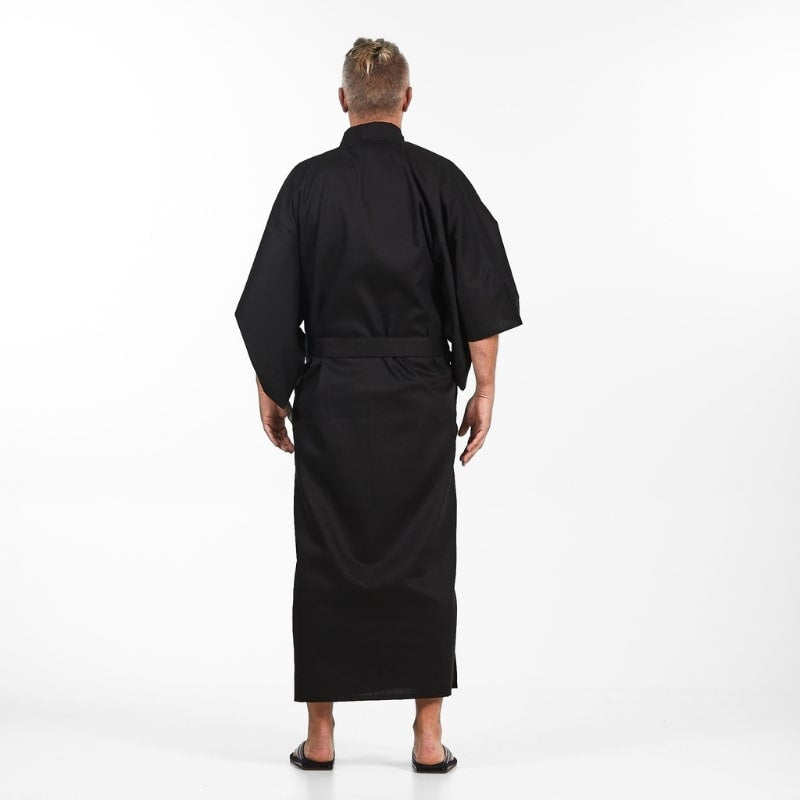 Japansk Kimono för män Svart En storlek