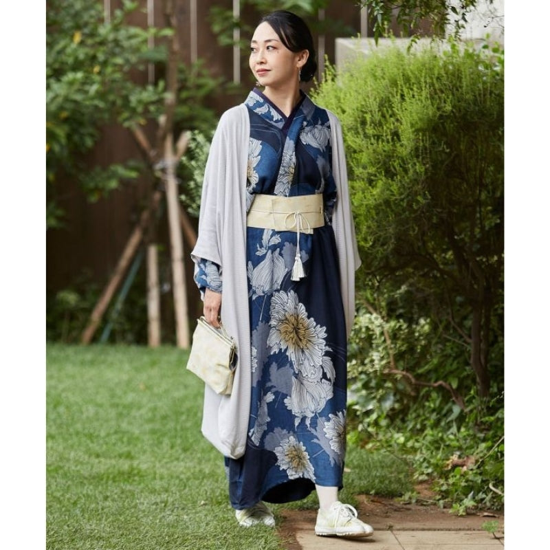 Japansk Kimono Klänning En storlek