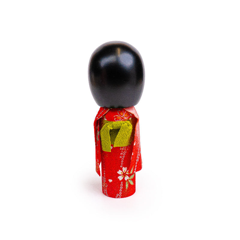 Japansk Kokeshi Docka - Röd Kimono