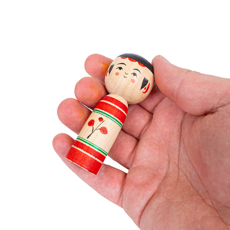 Japansk Kokeshi-docka - Umeko Plommonblomma - 7,5 cm