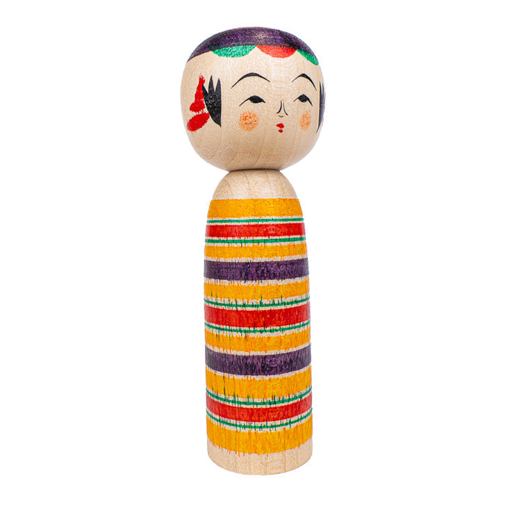 Japansk Kokeshi-docka - Yajiro Rokuro - 8,5 cm