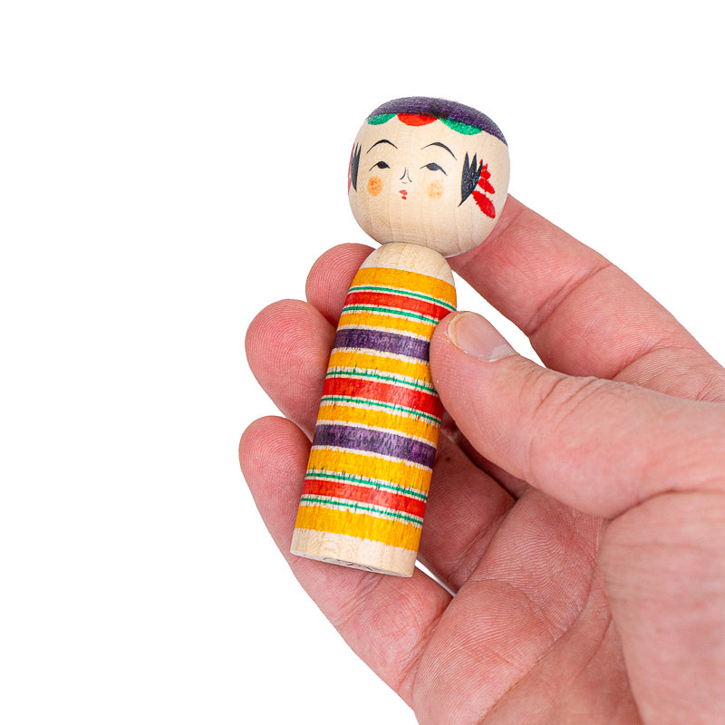 Japansk Kokeshi-docka - Yajiro Rokuro - 8,5 cm