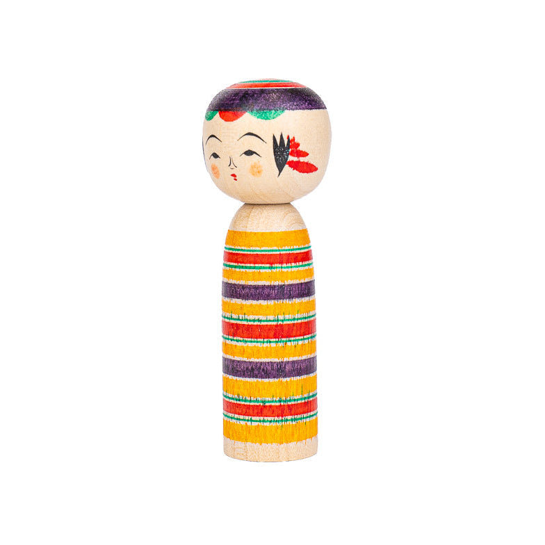 Japansk Kokeshi-docka - Yajiro Rokuro - 8,5 cm