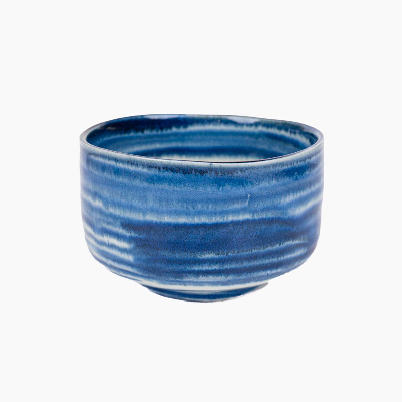 Japansk matchaskål Cobalt Blue