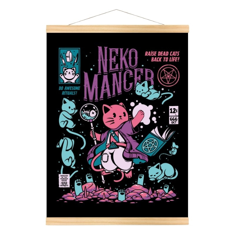 Japansk Nekomancer affisch A3