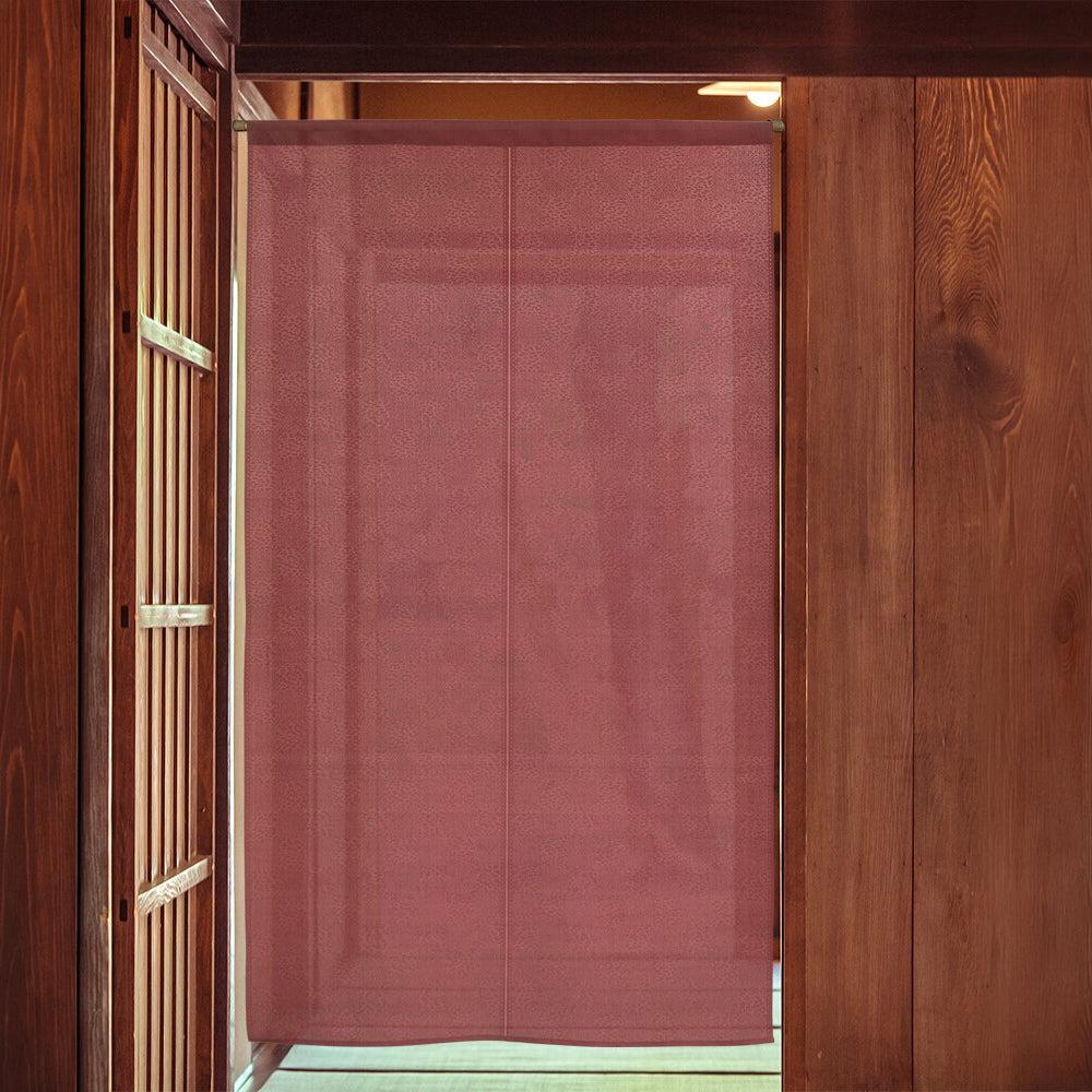 Japansk Noren Ichimatsu - Vinröd 85 x 150 cm