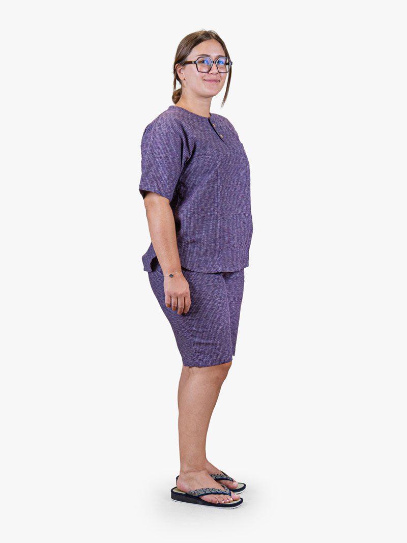 Japansk Pyjamas i Jinbei-stil Dam – Lila