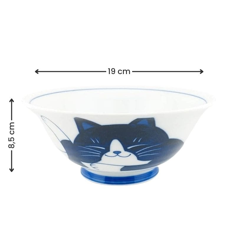 Japansk skål Blå katt