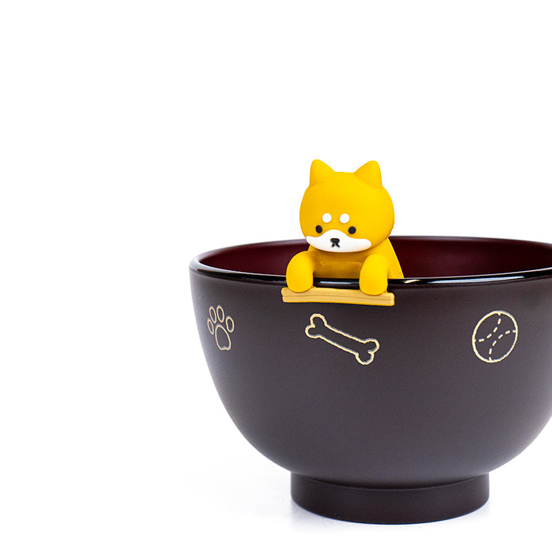 Japansk Soppskål & Ätpinnestöd - Shiba Inu