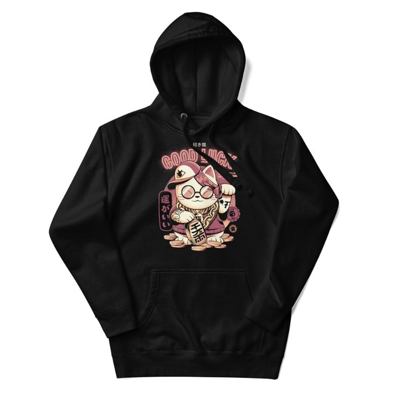 Japansk sweatshirt Maneki Neko S