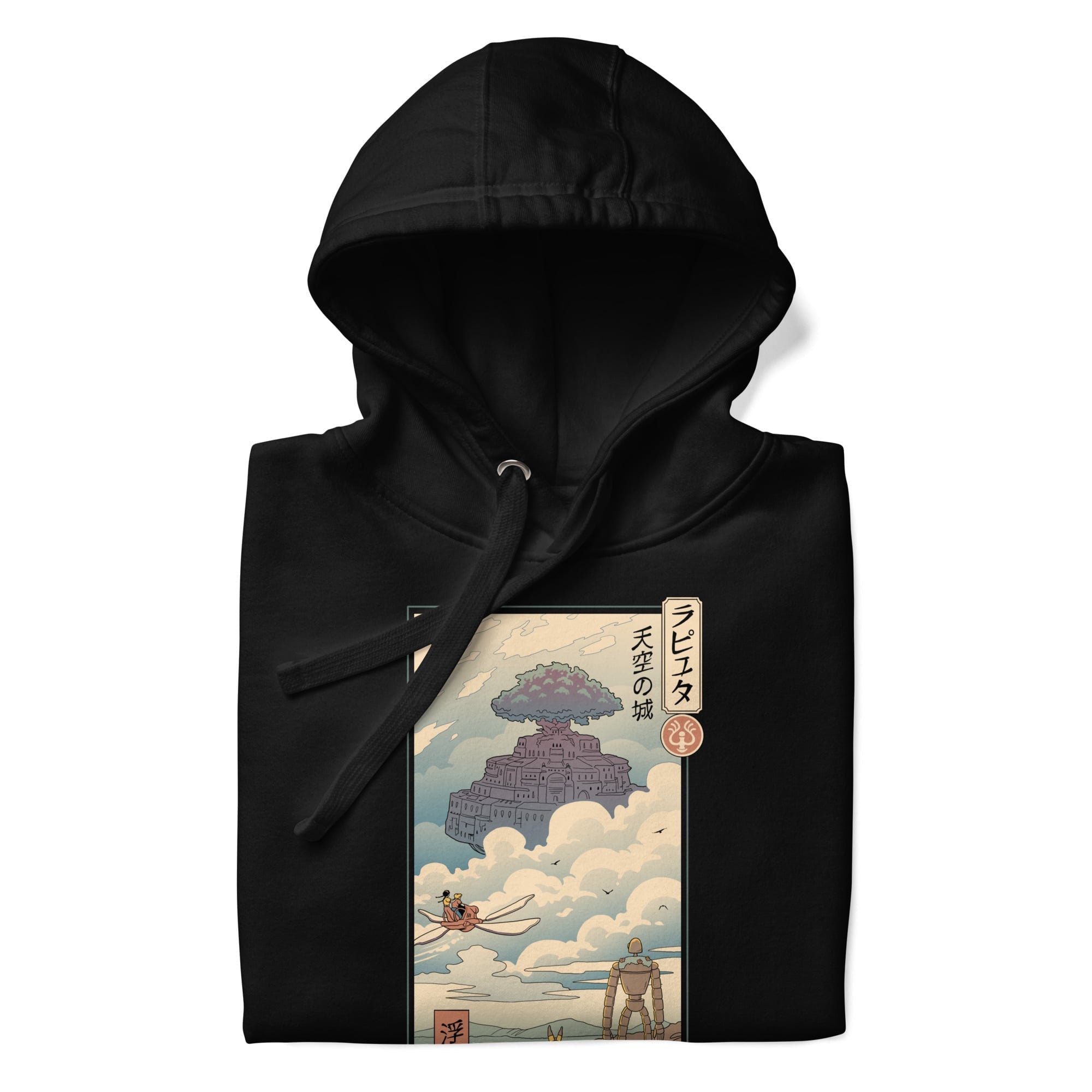 Japansk sweatshirt Ukiyo e Laputa