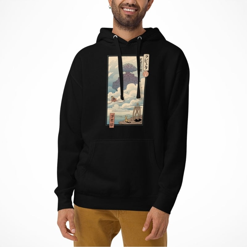 Japansk sweatshirt Ukiyo e Laputa