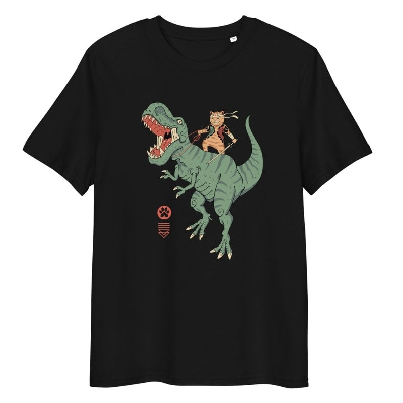 Japansk T shirt Neko T Rex S / Noir