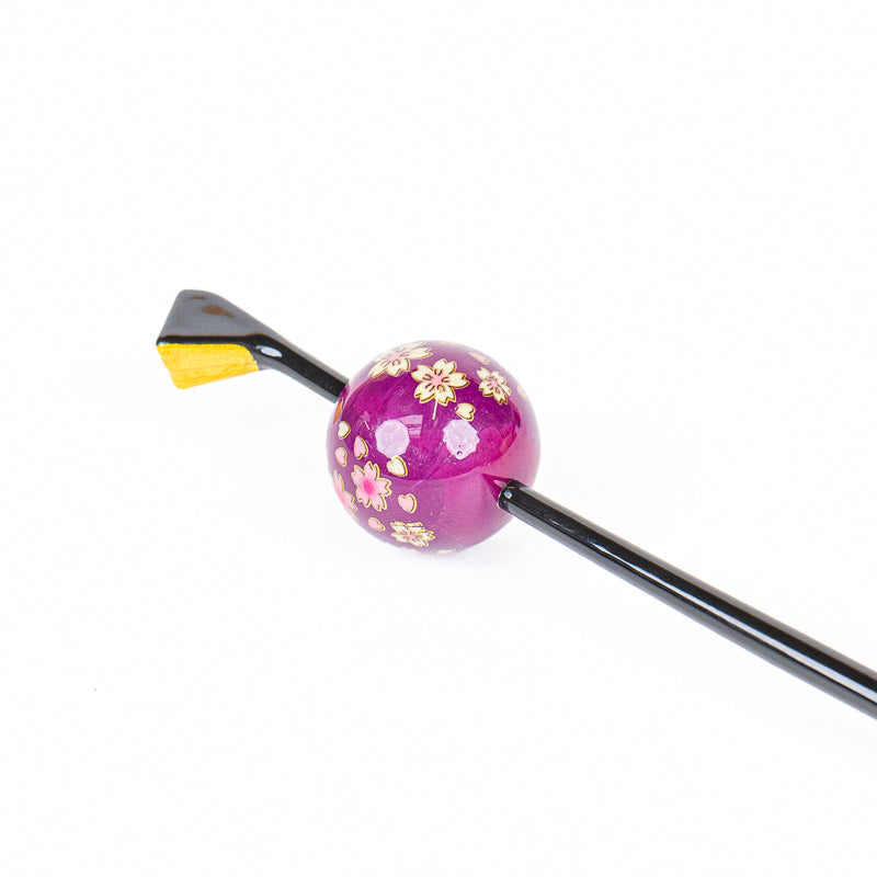 Japansk Tama Kanzashi Ukidama lila