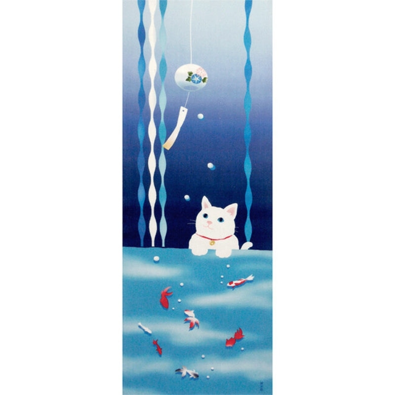 Japansk Tenugui Sommarkatt