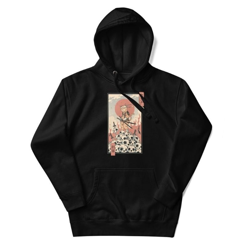 Japansk tröja Ukiyo e Neko Assassin S / Noir