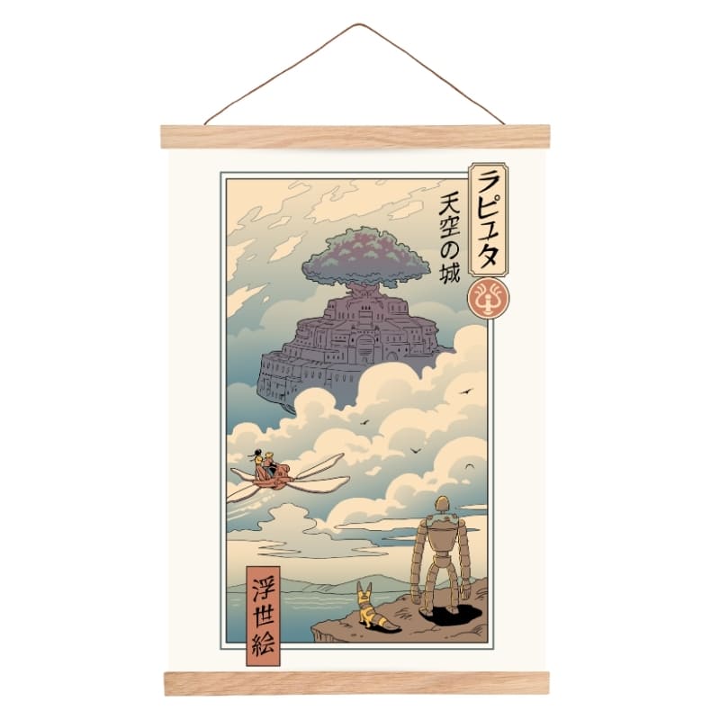 Japansk Ukiyo-e - Laputa Affisch A3