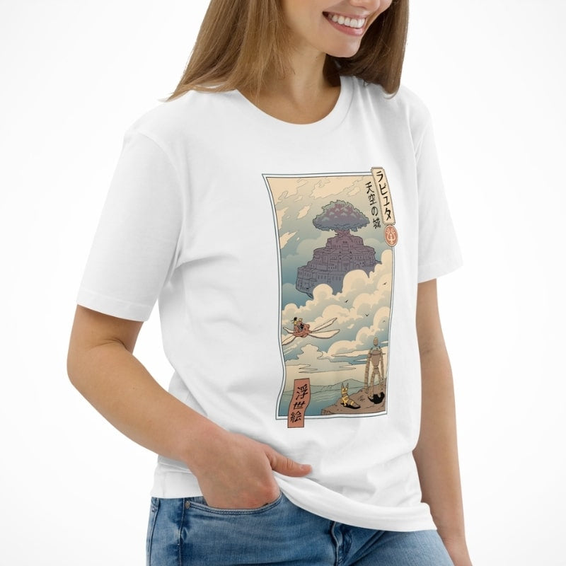 Japansk Ukiyo e Laputa T shirt
