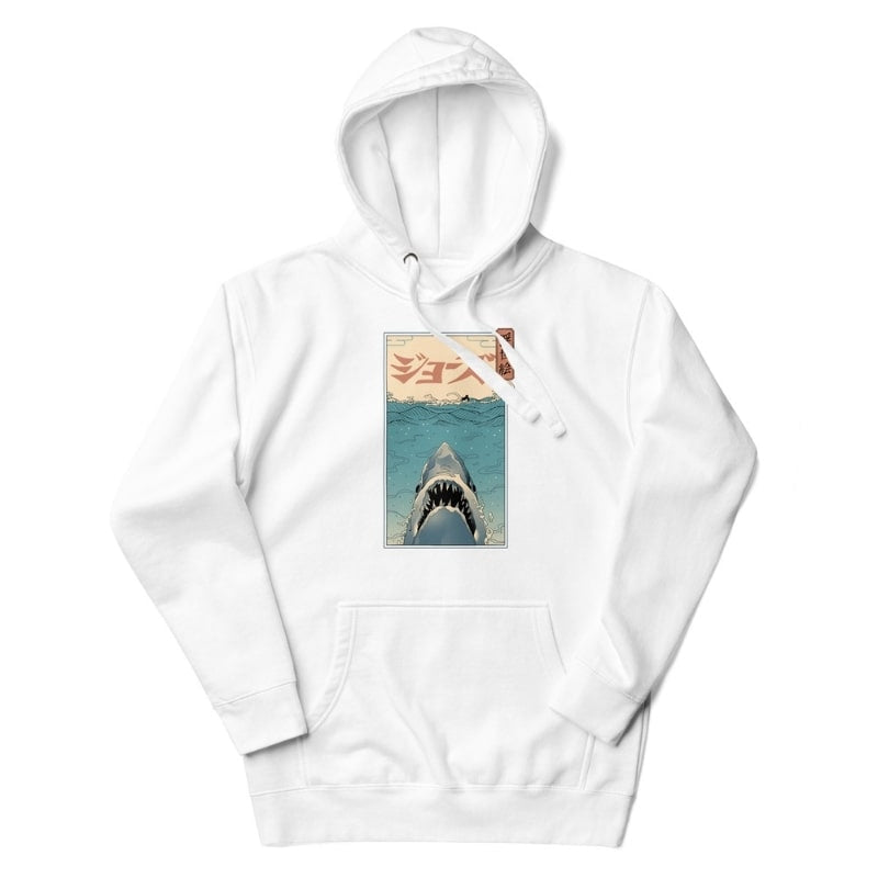 Japansk Ukiyo e Shark Attack Sweatshirt S