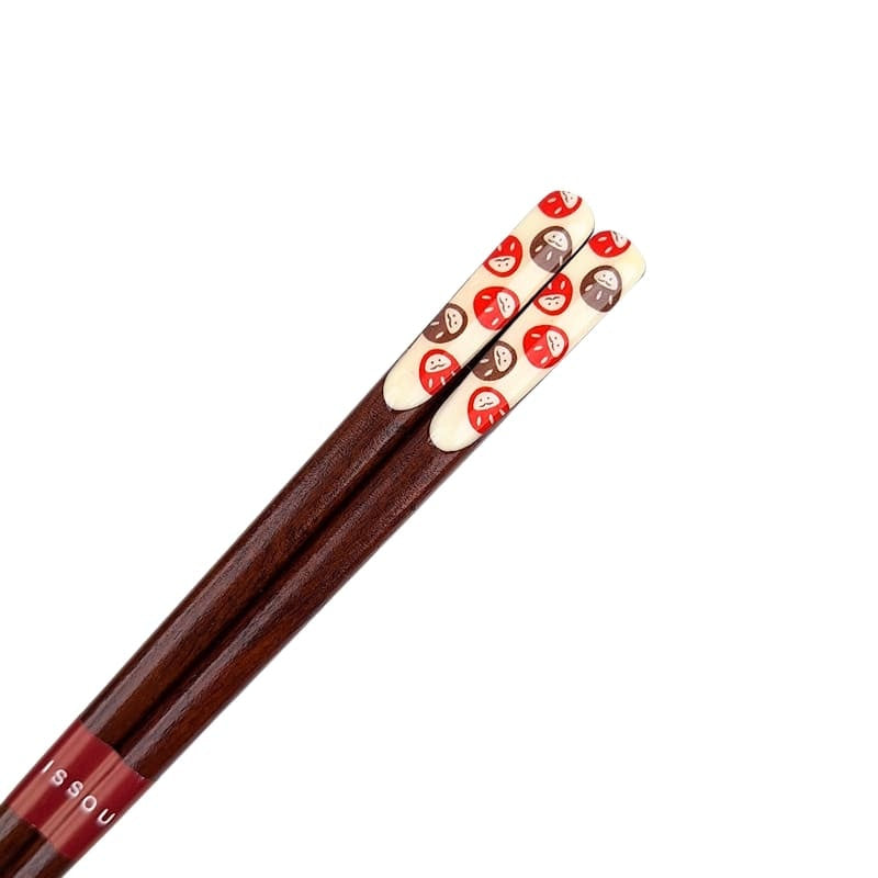 Japanska ätpinnar med Daruma motiv