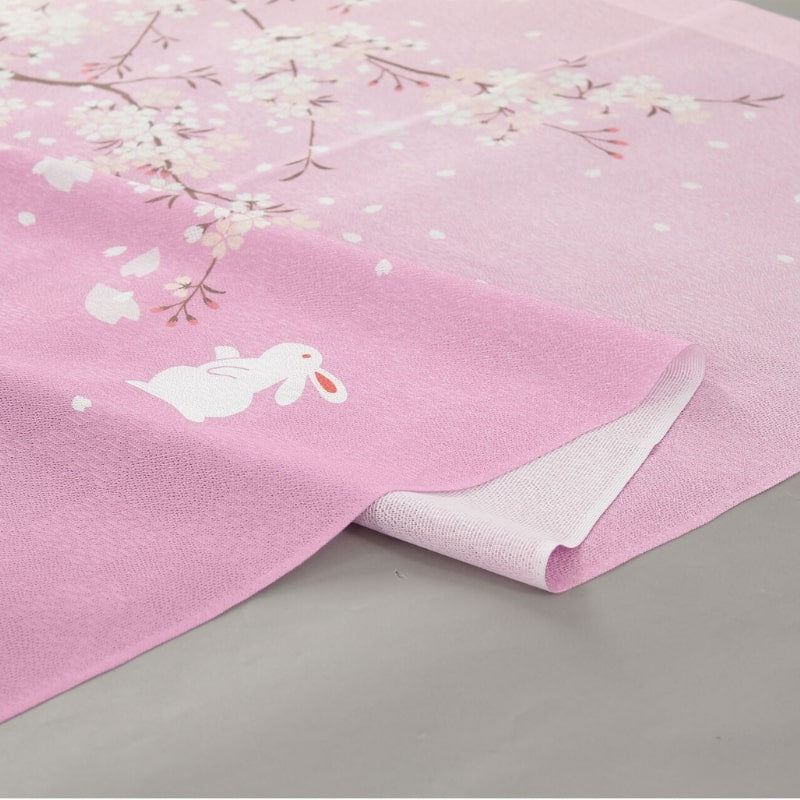 Japanska Noren Sakura Usagi 85 x 150 cm