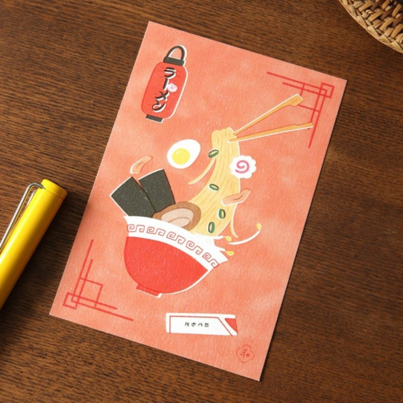 Japanska Ramen Vykort