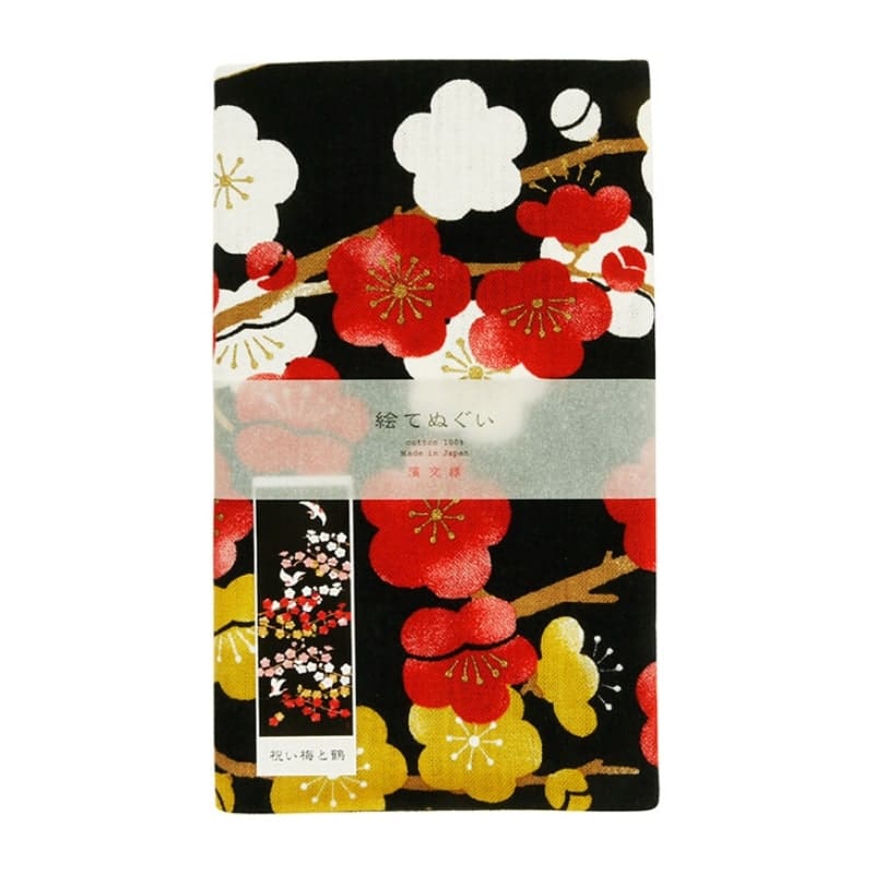 Japanska Tenugui Ume till Tsuru