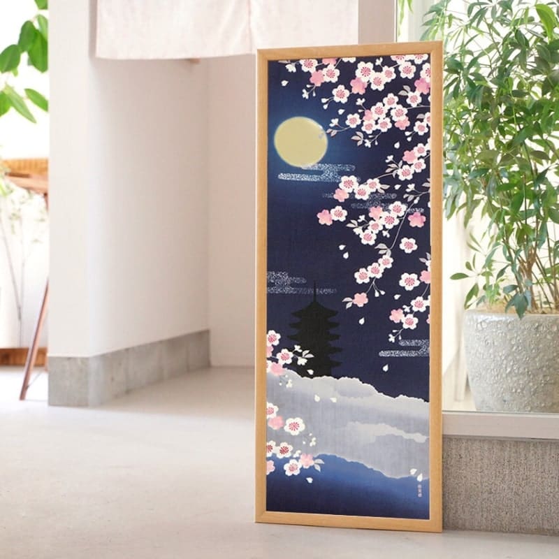 Japanska Tenugui Yozakura