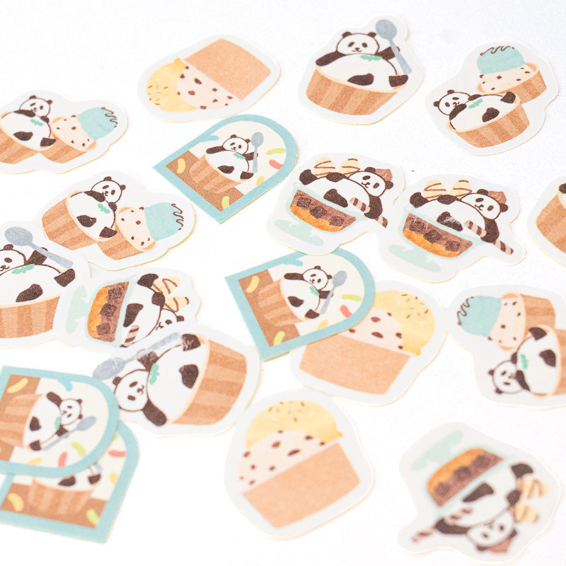 Japanska Washi-Klistermärken - Panda