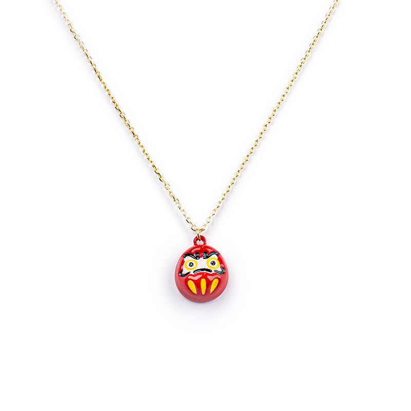 Japanskt Halsband - Liten Daruma Hänge