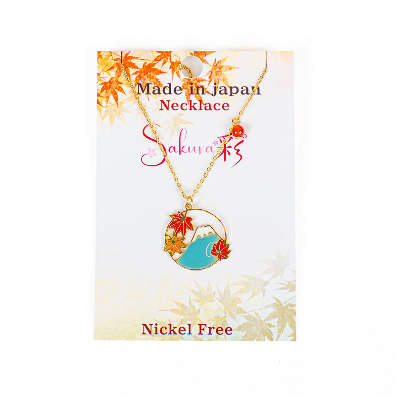 Japanskt halsband med Fuji Momiji-hänge
