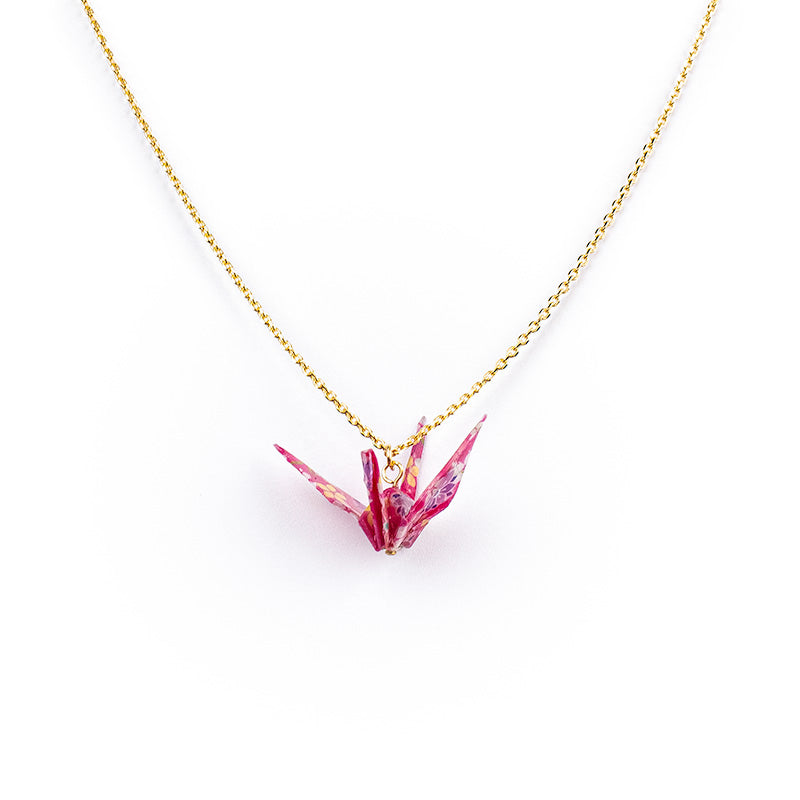 Japanskt Halsband - Origami Trana Hänge