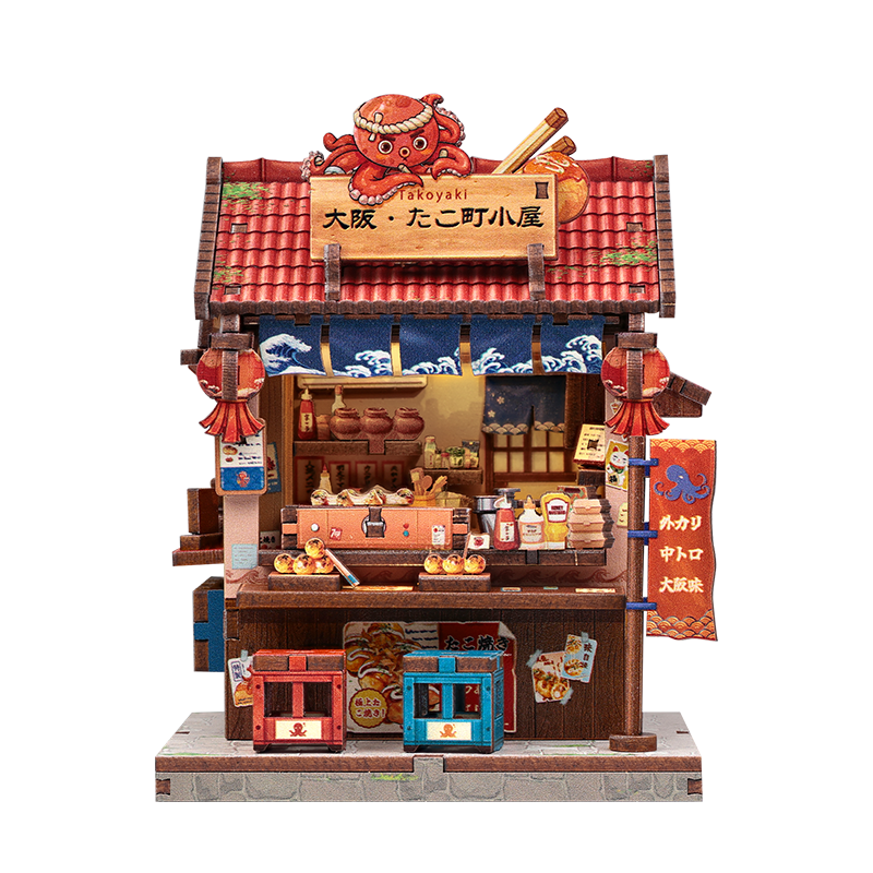Japanskt mini-trähus byggsats Osaka Takoyaki