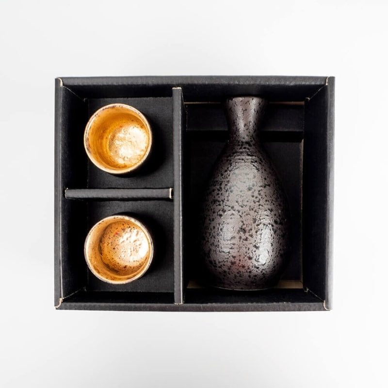 Japanskt sake set i guld