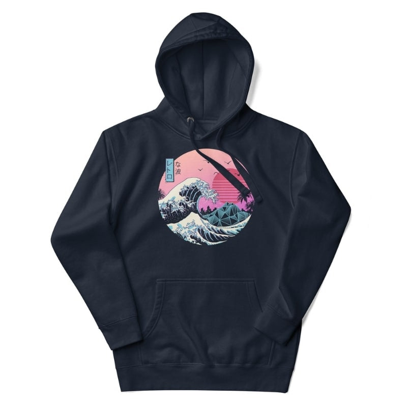 Kanagawa Retro Japansk Sweatshirt S