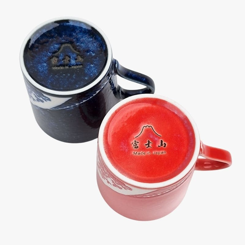 Kanagawa Röd Japansk Mugg