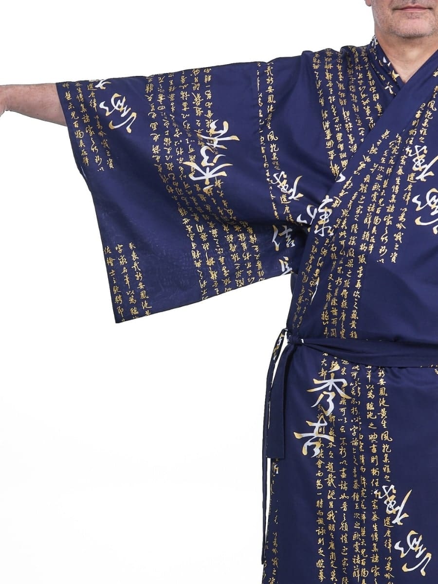 Kanji Yukata Kimono för män