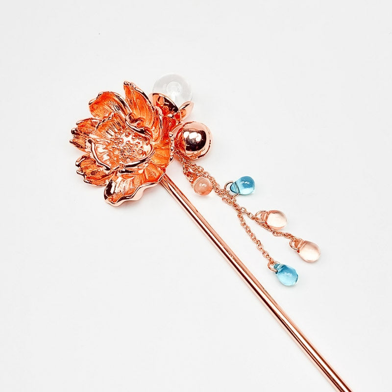 Kanzashi pionblomma