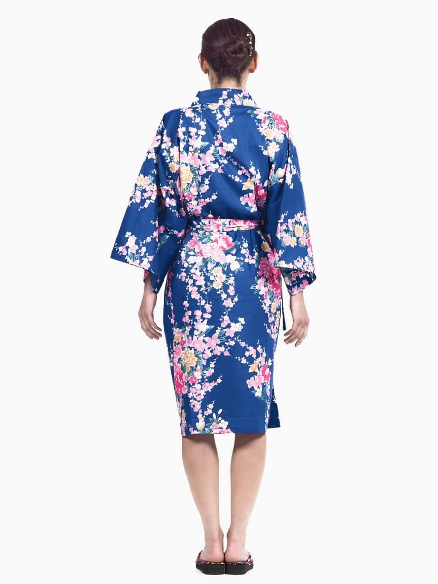 Kimono Happi Kvinna Botan till Uchōran En storlek