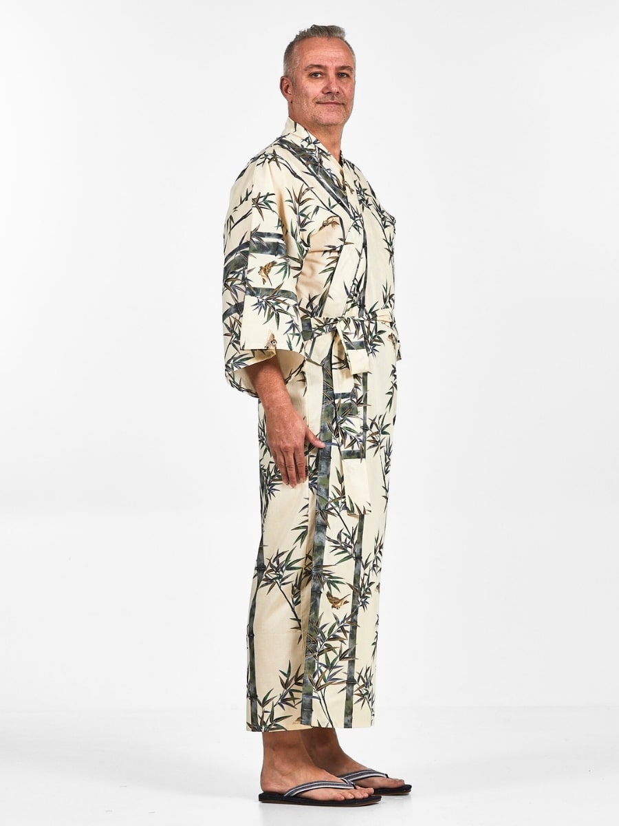 Kimono i japansk bambu för män En storlek