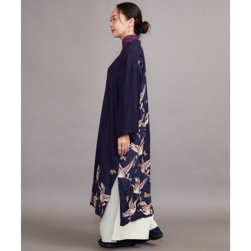 Kimono med lång kran för kvinnor En storlek