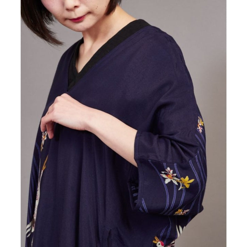 Klänning med japansk trana En storlek